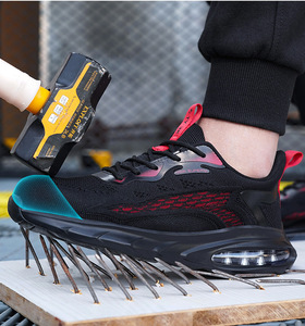 Chaussures <span class=keywords><strong>de</strong></span> sport unisexes d'hiver <span class=keywords><strong>de</strong></span> haute qualité avec embout en acier, respirantes, en maille, plateforme rouge, pour le basketball, décontractées, blanches, pour la marche - Product Image 6