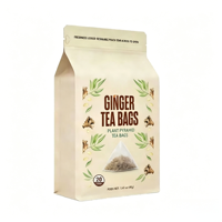 OEM ODM Thé aux herbes au gingembre HACCP ISO22000 20 sachets pyramidaux à base de plantes 40g