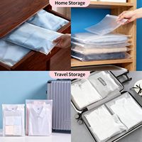 Bolsas de Plástico PE Transparentes Reutilizables con Cierre y Impresión en Huecograbado para Empaque de Ropa