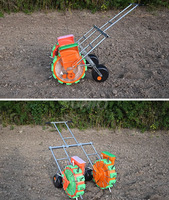 Semoir à maïs double rangée de haute qualité pour usage domestique et agricole, planteur manuel de légumes pour le semis, composants d'engrenage en parfait état, vente en gros