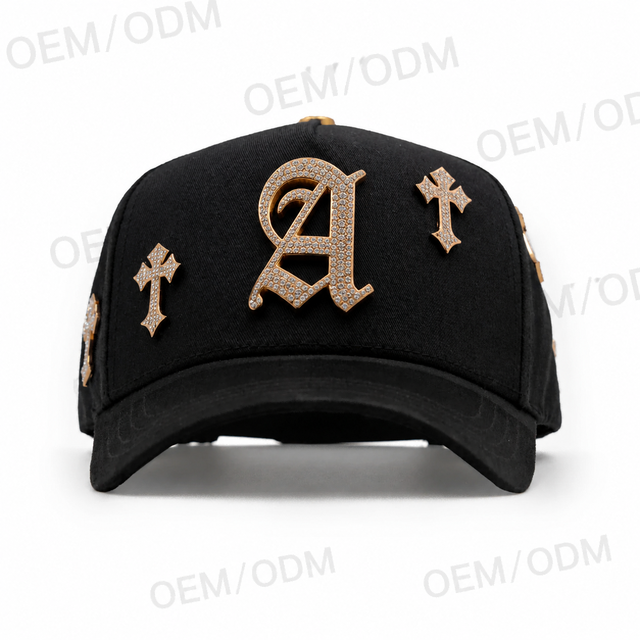 Low MOQ Custom Logo Tonal Embroidery 100% Cotton Low Profile Cross Patch 5 Panel Cap With Logo for Brand Merchandise Wholesale