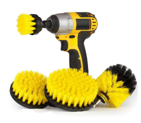 Ensemble de perceuse électrique avec brosse à récurer électrique serviette de lavage gant éponge outils de nettoyage-pour brosses de lavage de voiture