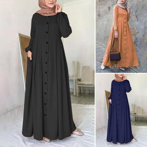 SIPO Abaya donne abito musulmano Baju Gamis Atasan Panjang Muslima Cewek Wanita <span class=keywords><strong>Adem</strong></span> Maxi vestito turco signore abito musulmano - Product Image 2