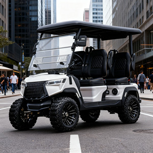 Voiture de <span class=keywords><strong>golf</strong></span> électrique chinoise tout-terrain 4 places avec batterie au lithium, petite voiture électrique avec support pour sac - Product Image 3