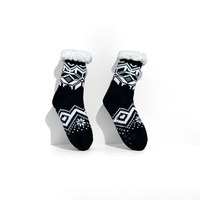 Calcetines de lana con forro polar y diseño de copo de nieve nórdico personalizados con logotipo para damas