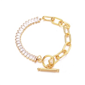 New Fashionable Jewelry Set High-quality Zircon Gold Plated <b>Titanium</b> Steel <b>Chain</b> Women's Necklace - Product Image 5