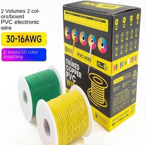 Caja de papel de color Cables de cobre estañado Alambre eléctrico Cables de cobre estañado Kit de caja de alambre de silicona suave resistente al calor - Product Image 6