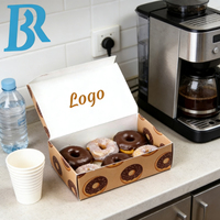 Boîtes à donuts personnalisées avec logo, qualité alimentaire, pour 12 donuts, emballages pour donuts, boîtes à brownies, boîtes à gâteaux, boîtes à beignets avec fenêtre.