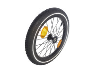 Haute qualité 16x1.75 roue en alliage d'aluminium pour remorque poussette pour animaux de compagnie 10 16 20 pouces roue à rayons bandes réfléchissantes nouvel état