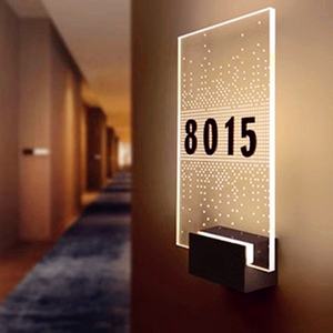 Numéro d'hôtel personnalisé en acier inoxydable Numéro de plancher de la chambre d'hôtel Signes de logo LED Signalisation d'<span class=keywords><strong>adresse</strong></span> éclairée à LED 3D Numéros de maison - Product Image 5