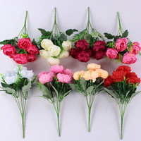 Bunga Peony Buatan dari Sutra, Bunga Peony Palsu, Buket Bunga Artifisial untuk Pernikahan, Rangkaian Bunga, Dekorasi Meja