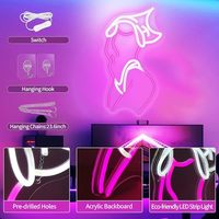 Enseignes néon pour femme, enseignes néon pour décoration murale, enseigne lumineuse LED rose et blanche pour décoration de chambre preppy, enseigne lumineuse pour fête d'anniversaire