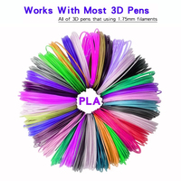 Filament PLA 1,75 mm de diamètre, 100 m, 5 m, 20 pièces, pour stylo d'impression 3D, consommables pour animaux, coloré, inodore, plastique, éducatif