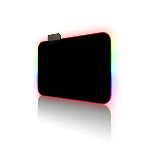 사용자 정의 빛나는 RGB 마우스 매트 미끄럼 방지 USB 고무 베이스 컴퓨터 키보드 패드 RGB 마우스 패드
