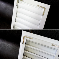 Volet de ventilation anti-ouragan en PVC pour système CVC d'hôtel, persienne à gravité avec ouverture verticale pour conteneurs