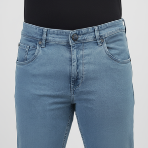 Jeans en denim personnalisés avec logo de marque, couleur personnalisée, coupe slim, légers, décontractés pour hommes, vente en gros d'usine, prix de gros - Product Image 1