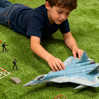 Avion de chasse SU-57 de l'Armée de l'Air à l'échelle 1/72, jouet militaire, avion de bombardier, blocs de construction éducatifs pour enfants