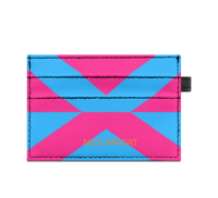 Bigender (weiblich orientiert) Regenbogen Slim Doppelseitig bedruckter Kartenhalter Tragbarer Kreditkartenhalter aus PU-Leder für Männer und Frauen