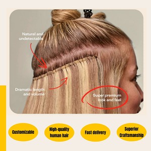 Extensions de cheveux humains vierges non traités, lisses, tissées à la machine, pour usage en salon, sans nœuds, vente chaude - Product Image 4
