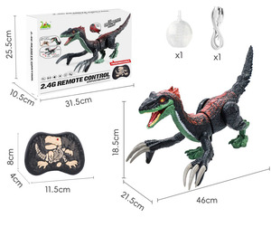 Jouet <span class=keywords><strong>dinosaure</strong></span> <span class=keywords><strong>télécommandé</strong></span> 5 canaux électronique RC jouets <span class=keywords><strong>dinosaure</strong></span> <span class=keywords><strong>Velociraptor</strong></span> avec pulvérisation et lumière LED - Product Image 4