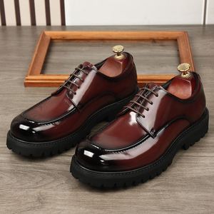 Leather Men's <b>Shoes</b> for Business Casual Wear British Style Fashionable Fringed Ankle Boots Wedding Loafers <b>Height</b> <b>Increasing</b> - Product Image 4