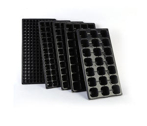 Células Poliestireno Plástico negro Jardín Grow Nursery Plug Blister Bandejas <span class=keywords><strong>de</strong></span> semillas - Product Image 1