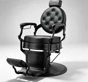 Fauteuil de Barbier de Luxe DM Professionnel Hydraulique pour Salon de Coiffure avec Repose-Pieds Double Usage, Conception Ergonomique, Pivotant à 360 Degrés - Product Image 1