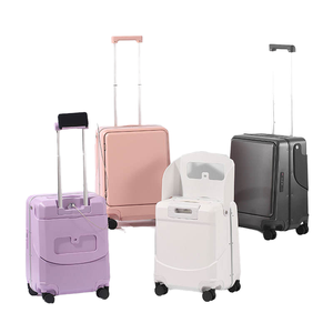 <span class=keywords><strong>Maleta</strong></span> con ruedas de neopreno resistente al agua Spinner de 20 pulgadas para niños, manija suave para embarque de viaje para padres e hijos - Product Image 3