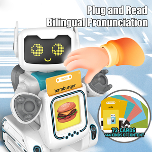 Robot intelligent RC pour l'éducation précoce, machine à cartes flash parlante, robot programmable télécommandé pour enfants, jouet éducatif - Product Image 3