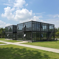 Bâtiment de bureau modulaire préfabriqué en conteneur de luxe portable de 20 pieds, avec panneaux sandwich écologiques, pour hôtel rapide et entrepôt