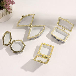 KOMI 2024 Novos artesanatos cerâmicos geométricos Sala de estar quarto moda cerâmica ornamentos cerâmica caixa de jóias - Product Image 3