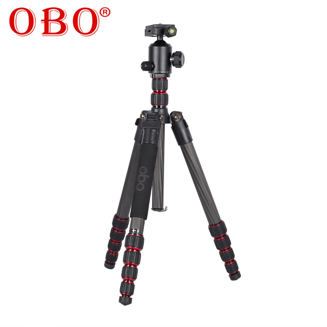 OBO Outdoor Photography Camera Tripod Carbon Fiber Lightweight Portable Travel Tripod Ball Head Monopod Selfie Stick Compass for