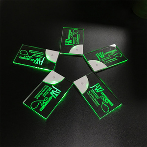 New Laser Engraved Acrylic Luminescence <strong>Visiting</strong> Card Custom Design Business Card Led - Product Image 3