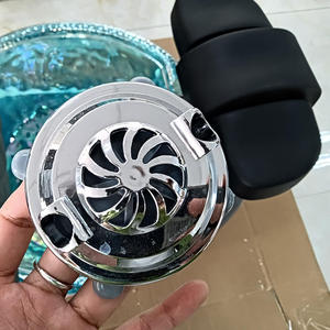 Luxury High Quality Electric Spa Massage Foot Pedicure Chair with <b>Plastic</b> and Glass Basins Magnetic Jet LED Lamp for Nail Salon - Product Image 5