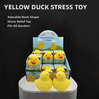 Jouet anti-stress en forme de canard jaune, en EVA, à presser, pour le bain, unisexe, à partir de 3 ans