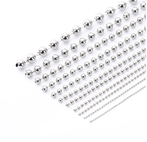 Thép không gỉ kim loại bóng Chuỗi vòng cổ hạt chuỗi con lăn bóng chuỗi - Product Image 3