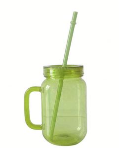 16Oz Mason Tumbler <b>Reusable</b> Drink <b>Cup</b> With Single-Layer Plastic Material for Camping and Adults - Product Image 2