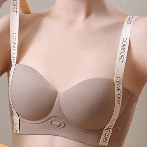 Reggiseno Sottile Monocolore <span class=keywords><strong>Senza</strong></span> <span class=keywords><strong>Ferretto</strong></span>, Stile Slim Push-up, Traspirante e Confortevole, Intimo Lucido <span class=keywords><strong>Senza</strong></span> Cuciture - Product Image 3
