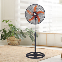 Ventilateur sur pied de 18 pouces, vent puissant, maille en plastique, prix bas, hauteur réglable, 3 vitesses, 55W, ventilateur oscillant sur pied pour la maison