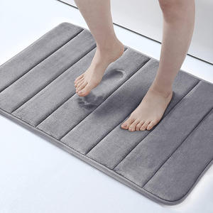 Tapetes De Banho De Espuma De Memória Banheiro Horizontal cAbsorvente Flanela Suave Conforto Antiderrapante Tapetes De Banho para Tapetes Do Banheiro Casa