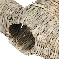Hamster Cuddle Tunnel Naturel Séché Tissé Herbe Cachette pour Petits Animaux Cochon d'Inde Furet Chinchilla Hérisson