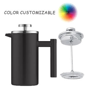 Produit Personnalisé, Cafetière Isolée à Double Paroi, Noir Mat, Capacité 6 Tasses, 1000 ml, Acier Inoxydable, Ensemble Café et Thé Noir Mat - Product Image 3