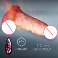 Vibromasseur Thruster Chauffant en Silicone Souple Étanche pour Femme avec Télécommande, Jouet Sexuel Adulte pour Lesbiennes