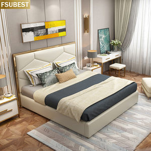 Cadre de lit de luxe en <span class=keywords><strong>tissu</strong></span> capitonné, taille double, Lit Cama Yatak Letto Letti Bedden, mobilier de chambre à coucher, Base De <span class=keywords><strong>Casal</strong></span> Matrimoniale King Madera - Product Image 3
