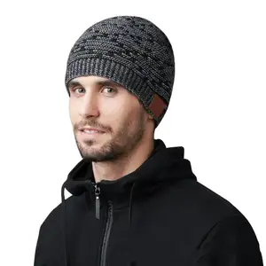 Vente en gros casque sans fil BT, casque avec micro, bonnet tricoté personnalisé