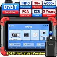 Nuovo Aggiornamento 2026 XTOOL D7 BT 36+Reset Wifi Wireless Strumento Diagnostico per Tutti i Sistemi, Codifica ECU, Programmazione Chiavi, Scanner OBD2 con FCA