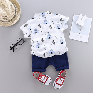 2019 Comfortable Casual Hot Selling Popular Printed Short-sleeved Shirts Bulk Wholesale Kids Clothing Boys Children <b>Clothes</b> - Product Image 1