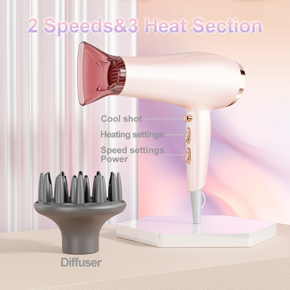 set of hand dryer with straightener and hot comb