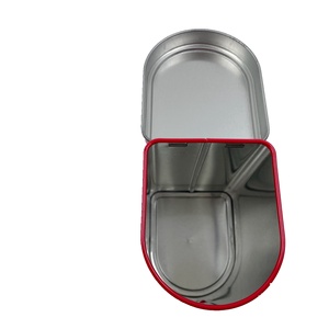 Custom Red Mini Christmas Tin <b>Box</b> <b>Small</b> Metal Bucket Can <b>with</b> <b>Lid</b> Wholesale <b>Gift</b> Packaging Factory Direct - Product Image 3