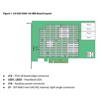 LSI SAS9300-16I 05-25600-00 PCIe 3.0 X8 SFF-8643 SAS3008 16 Puertos Internos 12Gb/s Adaptador de Bus Host SAS